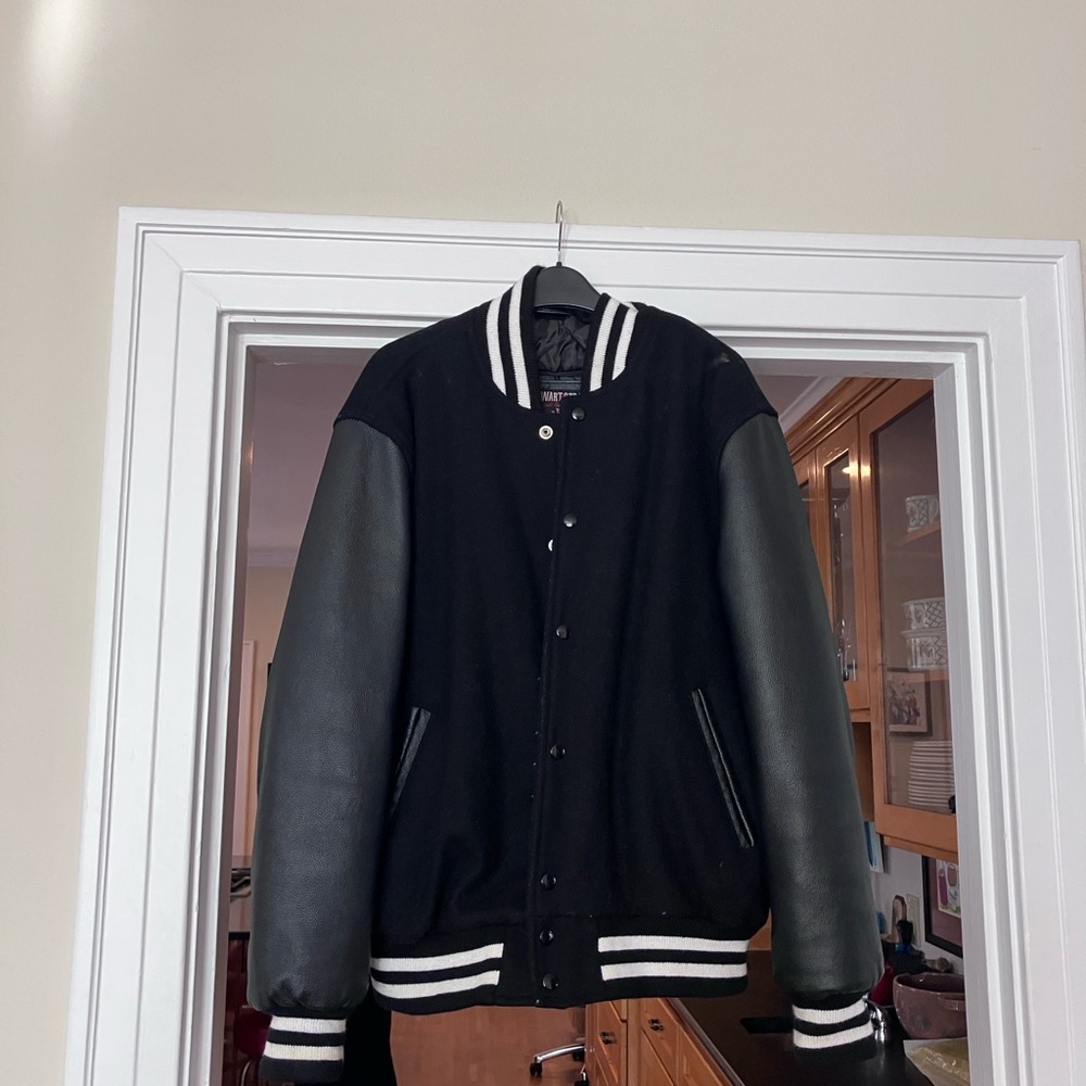 Classic Black Varsity Jacket